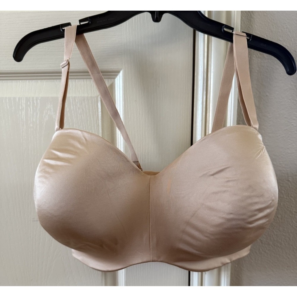 Curvy Couture Intimates Nude Strapless Convertible Bra Multiple‎ Ways 42DDD